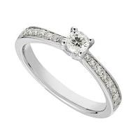 Platinum 0.50 carat diamond ring