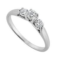 platinum 050 carat diamond three stone ring