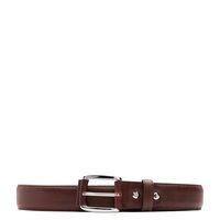 plain leather belt dark brown