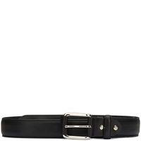 plain leather belt black