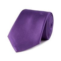 Plain Purple Ottoman Tie - 100% Silk
