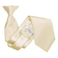 Plain Champagne Satin Clip On Tie