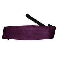 Plain Plum Satin Cummerbund