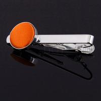 Plain Burnt Orange Tie Clip