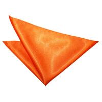 Plain Burnt Orange Satin Handkerchief / Pocket Square