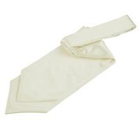 plain ivory satin self tie cravat