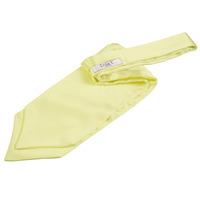 Plain Pale Yellow Satin Self-Tie Cravat