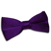 plain purple satin bow tie