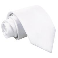 plain white satin tie