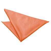 Plain Coral Satin Handkerchief / Pocket Square