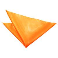 plain fluorescent orange satin handkerchief pocket square