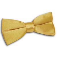 plain gold satin bow tie