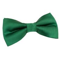 Plain Emerald Green Satin Bow Tie
