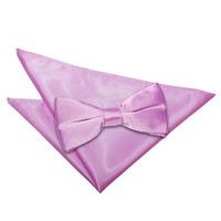plain lilac satin bow tie 2 pc set