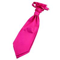 Plain Hot Pink Satin Scrunchie Cravat