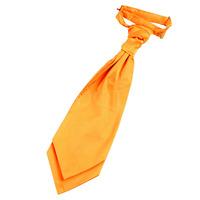 Plain Fluorescent Orange Satin Scrunchie Cravat