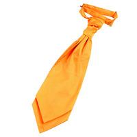 plain fluorescent orange satin scrunchie cravat