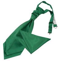 Plain Emerald Green Satin Cravat 2 pc. Set