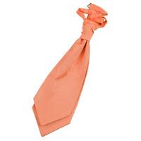 plain coral satin scrunchie cravat