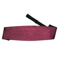 Plain Burgundy Satin Cummerbund