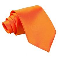 Plain Burnt Orange Satin Tie