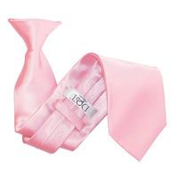 Plain Baby Pink Satin Clip On Tie