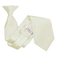 plain ivory satin clip on tie