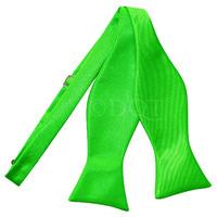 Plain Apple Green Satin Self-Tie Bow Tie