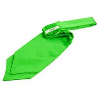 plain apple green satin self tie cravat