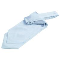 Plain Baby Blue Satin Self-Tie Cravat
