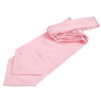 plain baby pink satin self tie cravat