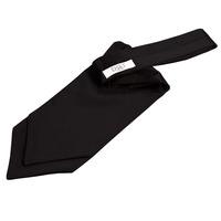 Plain Black Satin Self-Tie Cravat