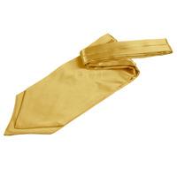 plain gold satin self tie cravat