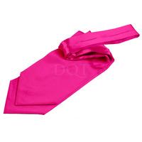 Plain Hot Pink Satin Self-Tie Cravat