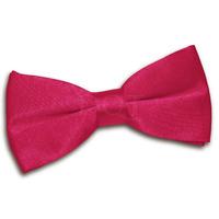 Plain Crimson Red Satin Bow Tie