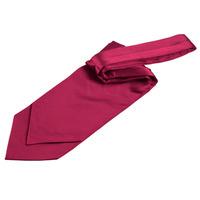 plain crimson red satin self tie cravat