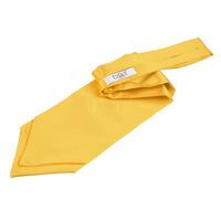 plain marigold satin self tie cravat