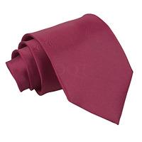 Plain Burgundy Satin Extra Long Tie