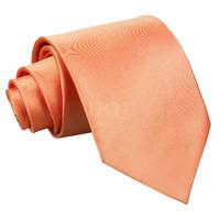 Plain Coral Satin Extra Long Tie