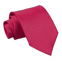 Plain Crimson Red Satin Extra Long Tie