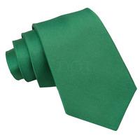 Plain Emerald Green Satin Extra Long Tie