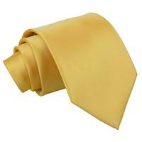 Plain Gold Satin Extra Long Tie