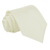 plain ivory satin extra long tie