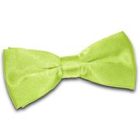 Plain Lime Green Satin Bow Tie