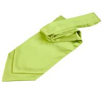 Plain Lime Green Satin Self-Tie Cravat