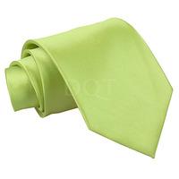 Plain Lime Green Satin Tie
