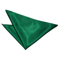 plain emerald green satin handkerchief pocket square
