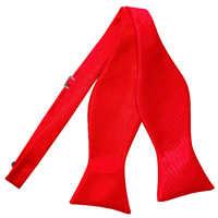 Plain Red Satin Self-Tie Bow Tie