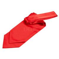 Plain Red Satin Self-Tie Cravat