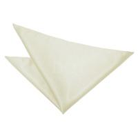 plain ivory satin handkerchief pocket square